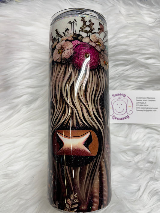 20oz Cowhead with jewels
