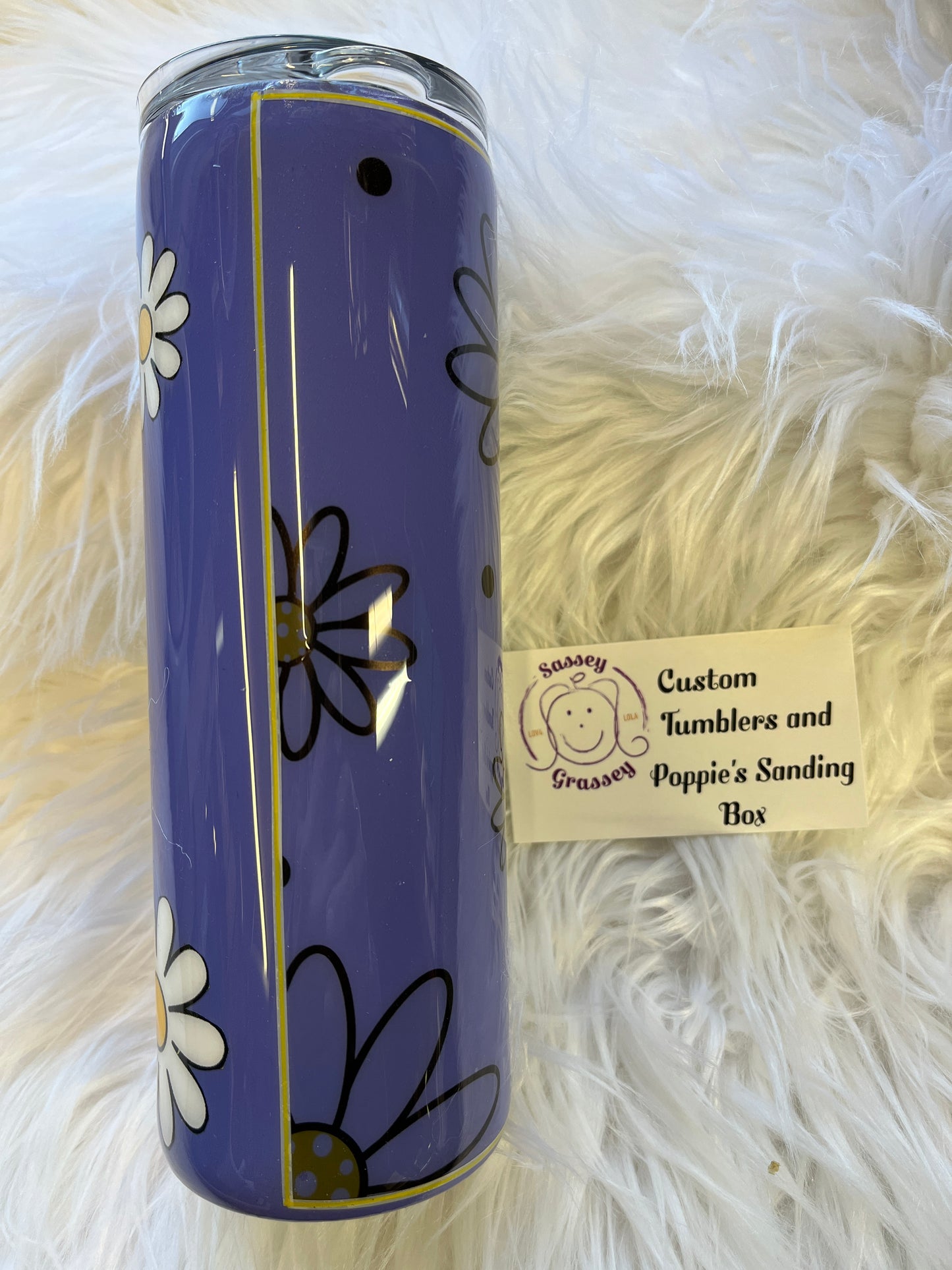 20oz Purple Daisies