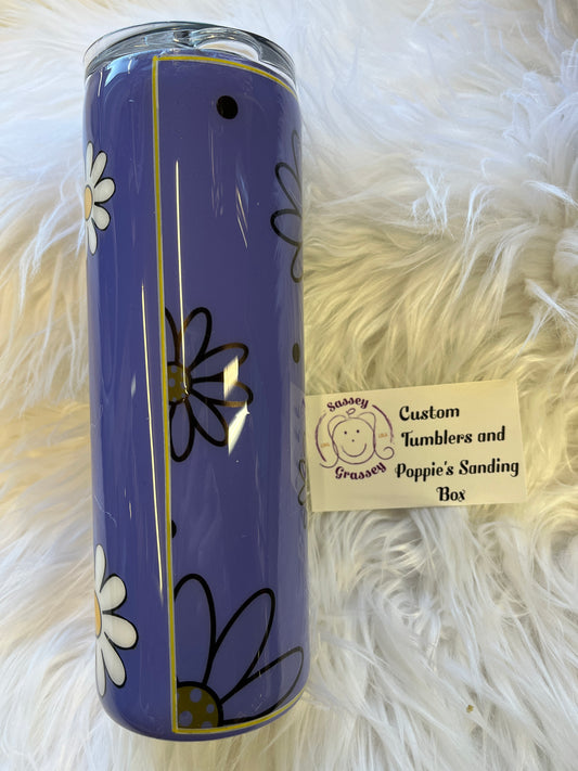 20oz Purple Daisies