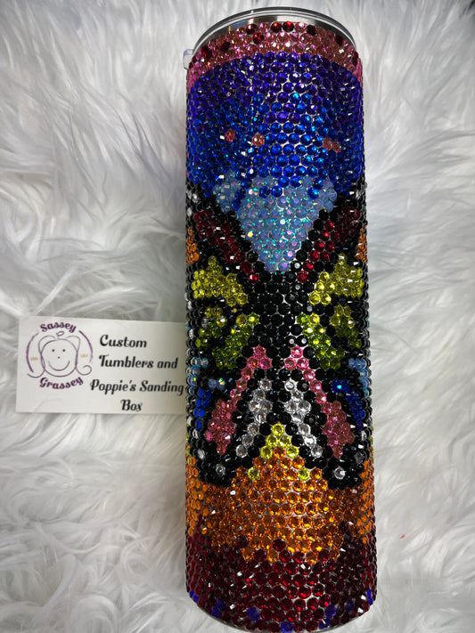 30oz Rhinestone Butterfly